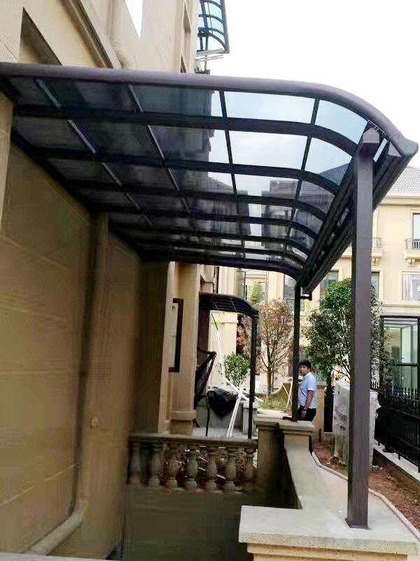 aluminium rain awning/canopy for carport,gazebo,patio,corridor