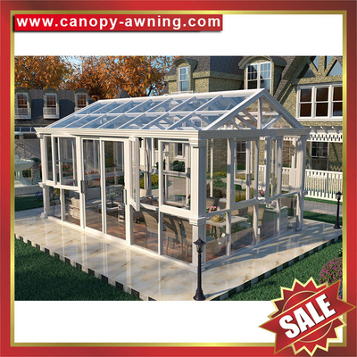 China outdoor backyard prefabricated solar aluminum glass sun house sunroom enclosure cabin shed for sales supplier