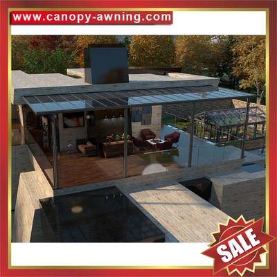 China excellent outdoor backyard patio terrace balcony aluminum polycarbonate awning canopy canopies shelter supplier