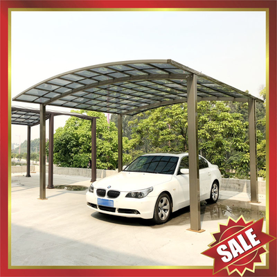 China high quality beautiful modern garden park sunshade parking car shed shelter polycarbonate carport sunvisor shield cover supplier