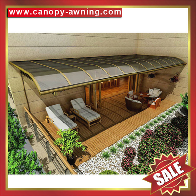 China outdoor villa house garden patio gazebo balcony sunshade aluminum polycarbonate pc awning canopy canopies cover shelter supplier