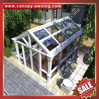 China prefab solar villa balcony garden gazebo glass aluminium aluminum sunroom sun room house sunhouse cabin enclosure kits supplier