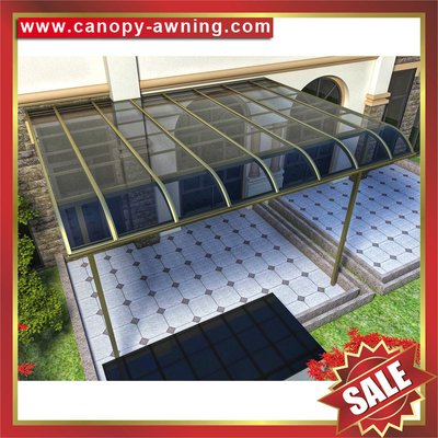 China excellent anti-uv sunshade waterproofing modern glass polycarbonate awning canopy shed for house villa cottage building supplier