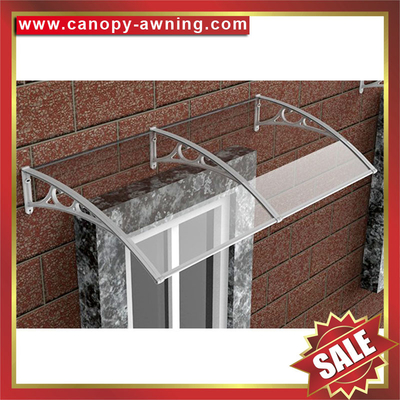 China house diy door window pc polycarbonate canopy awning shelter canopies cover with cast aluminum alu bracket arm for sale supplier