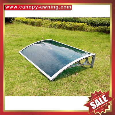 China nice diy door window pc polycarbonate canopy awning shelter canopies cover with cast aluminum alu bracket arm support supplier