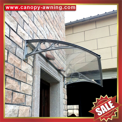 China hot sale house diy door window pc polycarbonate canopy awning shelter canopies cover with cast aluminum alu bracket supplier