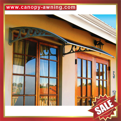 China excellent waterproofing outdoor sunshade rain window door DIY polycarbonate awning canopy for house villa building supplier