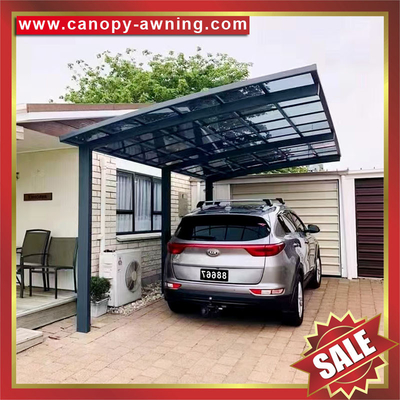 China hot sale outdoor rain pc polycarbonate aluminium aluminium alloy park car shelter canopy awning cover carport canopies supplier