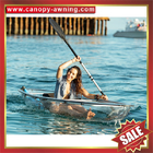 beautiful seeing through transparent clear crystal PC polycarbonate canoe kayak boat for sale,manufacturer from China