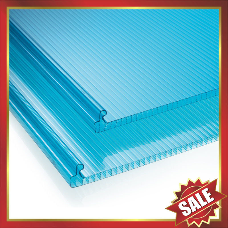 U lock hollow pc sheet,locking structure multi wall sheet,U lock polycarbonate sheet,locking pc