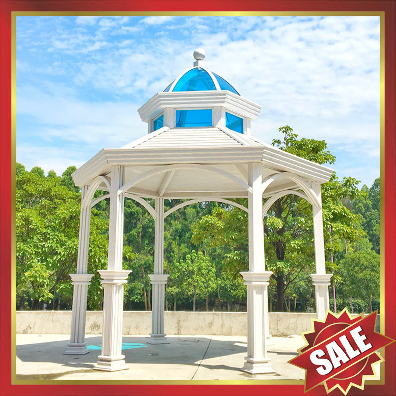 Prefabricated Garden Park Villa Hotel Aluminium Alloy Metal Gazebo Pavilion Kiosk Pergola Kits Beautiful Sun Shelter