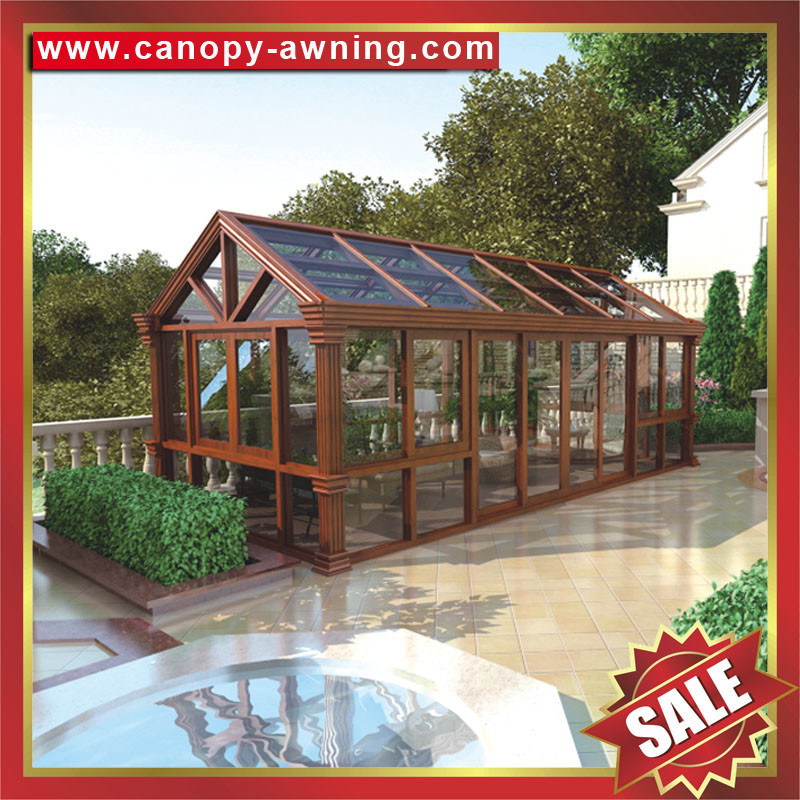 Prefab solar Sun room,sun house,garden metal aluminum alloy glass house