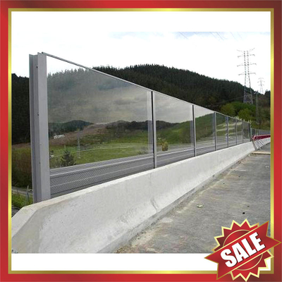 China PC board,polycarbonate sound barrier,clear sound barrier,transparent sound barrier for highway,free way,avenue,boulevard supplier
