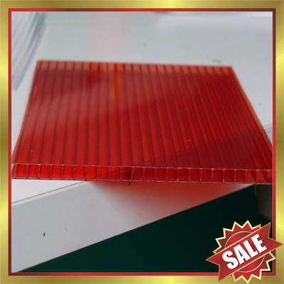 China Red Hollow polycarbonate Sheet supplier