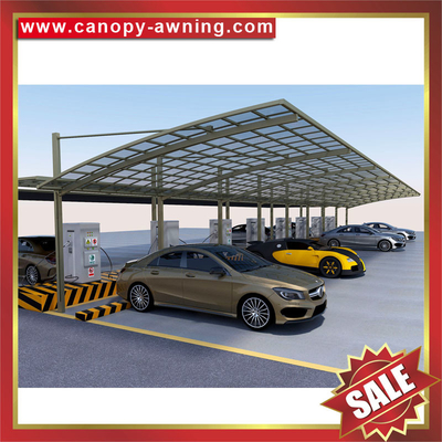 China excellent outdoor park cars shelter canopy awning carport with polycarbonate sheet aluminum framework supplier