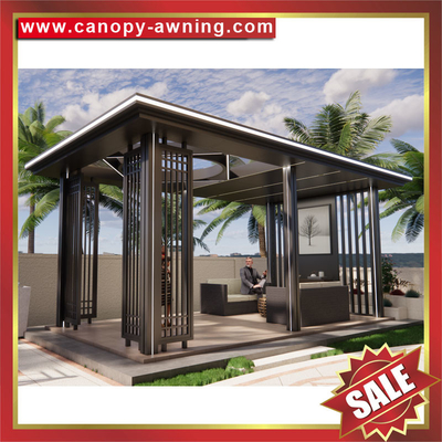 China Modern outdoor rain sunshade aluminum pavilion gazebo canopy awning shed shelter for backyard supplier