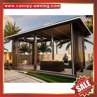 China high quality outdoor garden park rain sunshade aluminum pavilion gazebo canopy awning shed shelter for backyard supplier