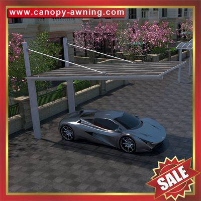 China excellent backyard park single car canopy awning shelter carport with aluminum framework and polycarbonate sheet supplier