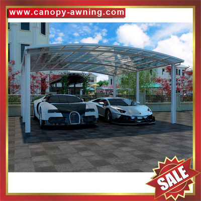 China outdoor backyard polycarbonate aluminium park double cars shelter canopy awning cover carport for sale supplier