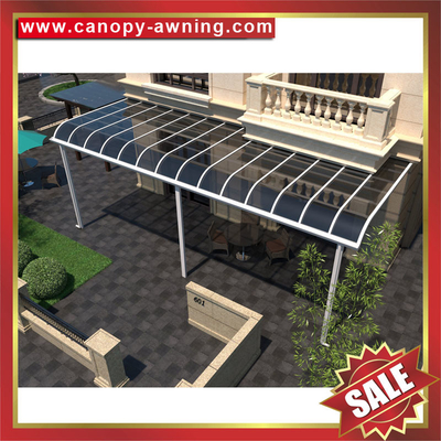 China hot selling house backyard patio terrace balcony aluminum polycarbonate awning canopy canopies shelter supplier