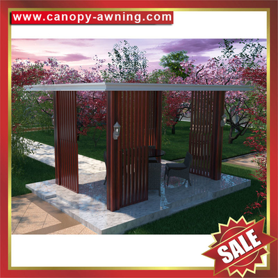 China hot selling backyard garden park wood look Aluminum gazebo pavilion canopy awning shelter supplier