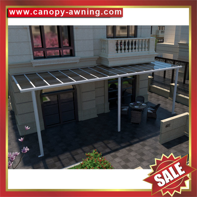 China Excellent house backyard patio terrace balcony aluminum polycarbonate awning canopy canopies shelter supplier