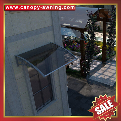 China high quality house door window polycarbonate diy canopy awning shelter with aluminum bracket support arm supplier