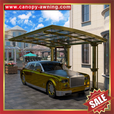 China luxury rome style backyard polycarbonate aluminium parking single car shelter canopy awning cover carport for sale supplier