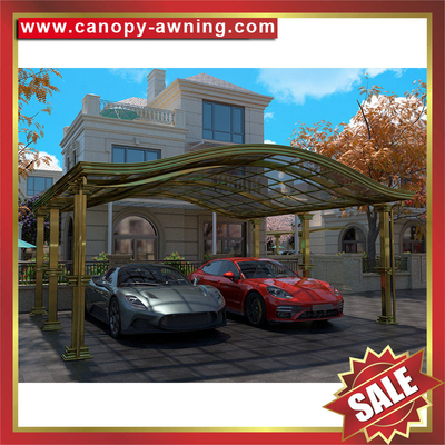 China luxury rome style backyard polycarbonate aluminium park double cars shelter canopy awning cover carport for sale supplier