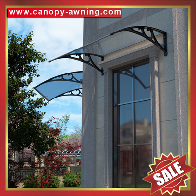 China hot selling diy door window porch pc polycarbonate canopy awning shelter canopies with aluminum bracket support arms supplier