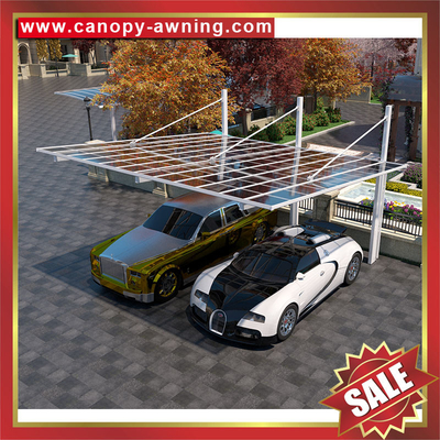 China high quality outdoor cantilever polycarbonate aluminum parking bouble cars shelter canopy awning carport for sales supplier