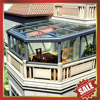 China high quality prefabricated solar gazebo patio balcony garden aluminum alloy glass sun house sunroom enclosure cabin kits supplier