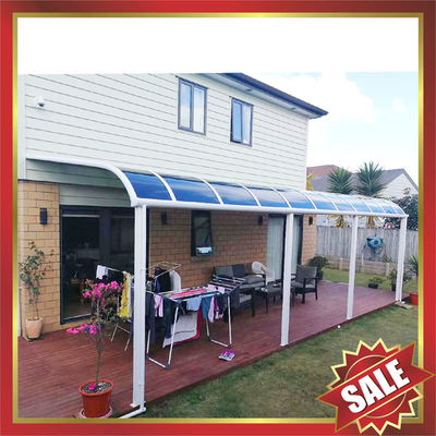 China outdoor villa house patio gazebo balcony corridor aluminum polycarbonate pc awning canopy canopies cover shelter covers supplier