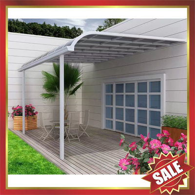 China outdoor villa house garden patio gazebo balcony sun rain aluminum polycarbonate pc awning canopy canopies cover shelter supplier