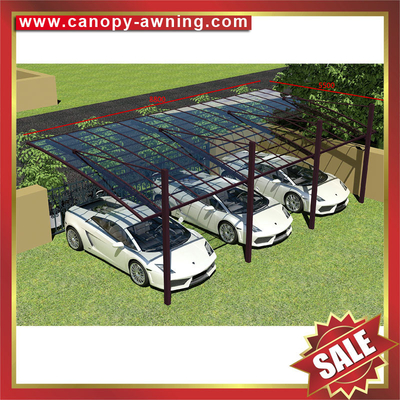 China excellent sunshade waterproofing garden parking polycarbonate PC carport car shelter for villa house building cottage supplier