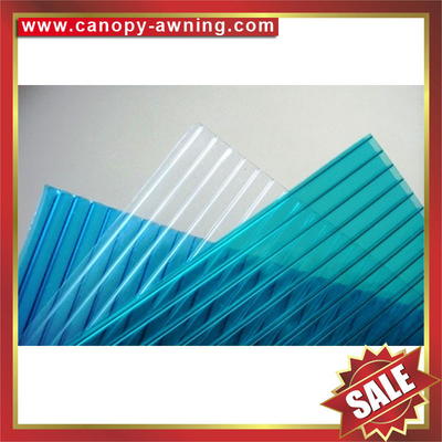 China high quality greenhouse roofing polycarbonate PC sun multi four twin wall hollow sheet sheeting plate board panel supplier