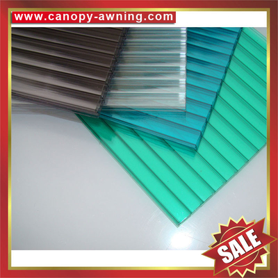 China high qualtity greenhouse roofing polycarbonate PC multiwall twin wall cell hollow board sheet sheeting plate panel supplier