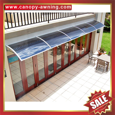 China excellent house villa door window aluminum DIY PC polycarbonate Awning canopy cover shelter with cast aluminium bracket supplier