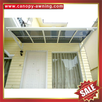 China excellent wind resistance anti-UV patio gazebo balcony corridor porch window door aluminum pc awning canopy cover kits supplier