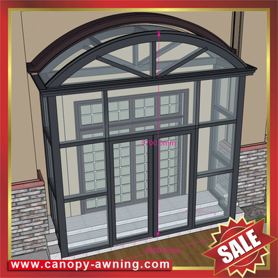 China Villa house patio gazebo porch door aluminum alu metal glass awning canopy canopies cover cabin room enclosure kits supplier