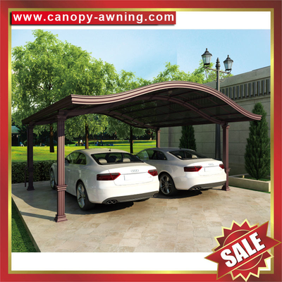 China outdoor villa house roma pc polycarbonate aluminium aluminium parking car shelter canopy awning cover shield carport supplier