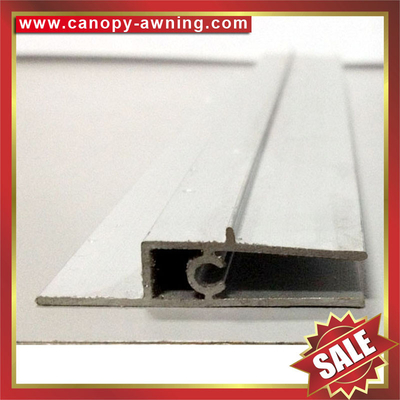 China hot selling back frontal Aluminum alu bar connector Profile for diy pc polycarbonate awning canopy supplier