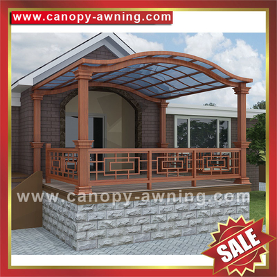 China outdoor villa house terrace patio gazebo balcony alu aluminum alloy polycarbonate awning canopy canopies cover shelter supplier