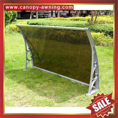 China house diy door window pc polycarbonate canopy awning shelter canopies with cast aluminium alu support bracket supplier
