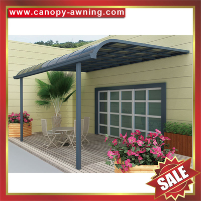 China hot sale outdoor house backyard patio gazebo balcony sunshade aluminum polycarbonate awning canopy canopies shelter supplier