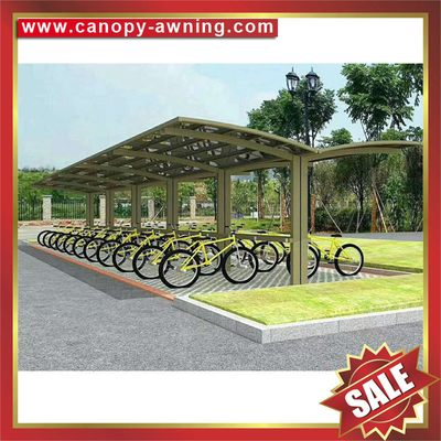 China outdoor aluminum alu polycarbonate pc carport parking car shed bike bicycle motorcycle shelter canopy cover for sale supplier