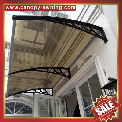China hot sale house door window pc polycarbonate diy canopy awning shelter canopies cover with aluminum alu bracket support supplier
