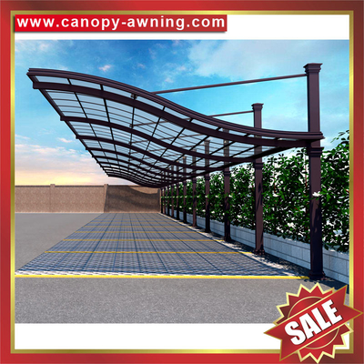China Excellent cantilevered design hauling alu aluminum polycarbonate pc carport park car canopy shelter cover awning cover supplier