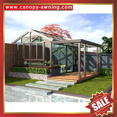 China excellent solar garden park aluminum alu transparent glass gazebo sun house sunrooms enclosure cabin shed kits supplier