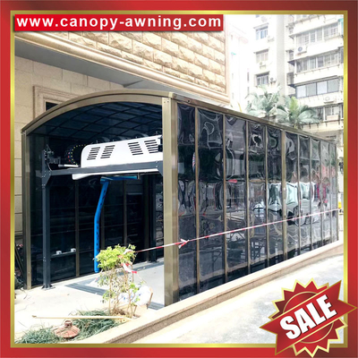 China outdoor rain pc polycarbonate aluminium aluminium alloy park car shelter canopy awning cover carport garage for sale supplier